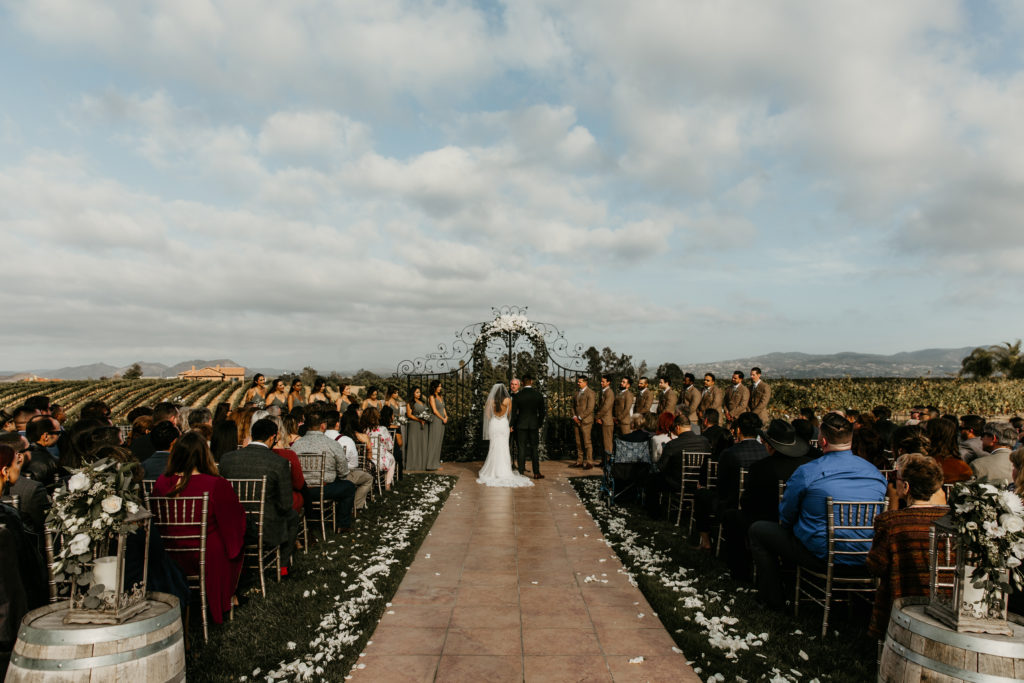 temecula wedding at villa de amore iron gate ceremony