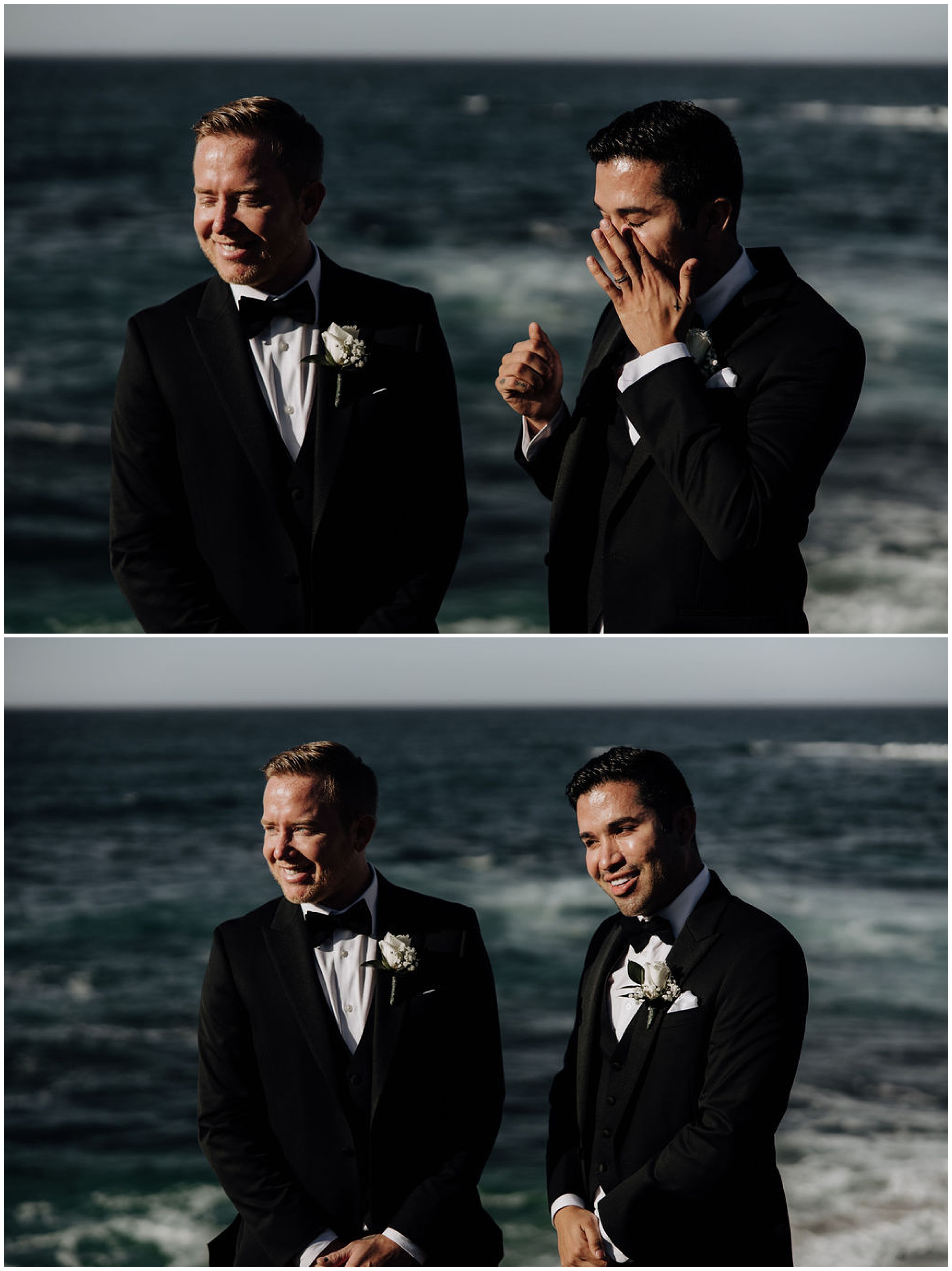 grooms getting married and crying