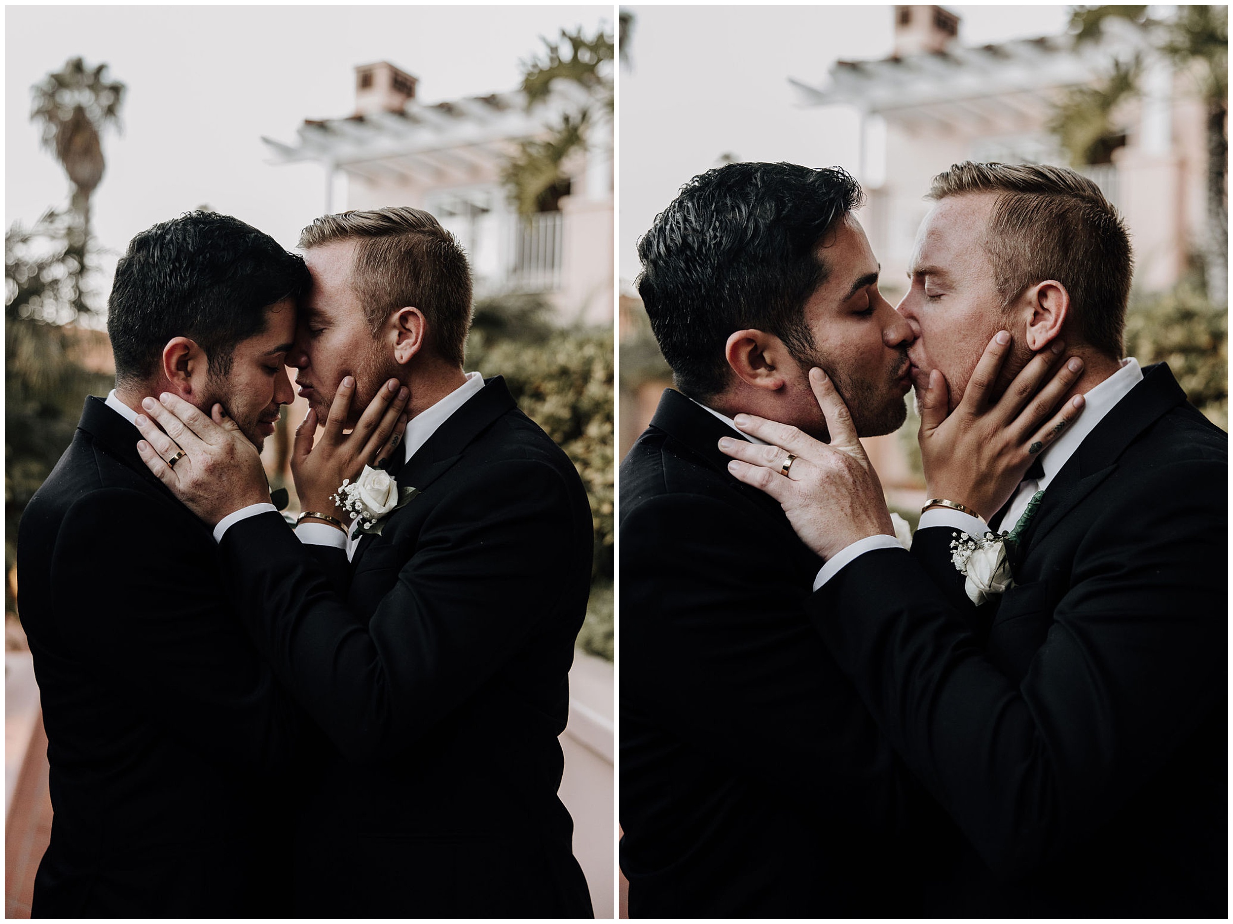grooms kissing