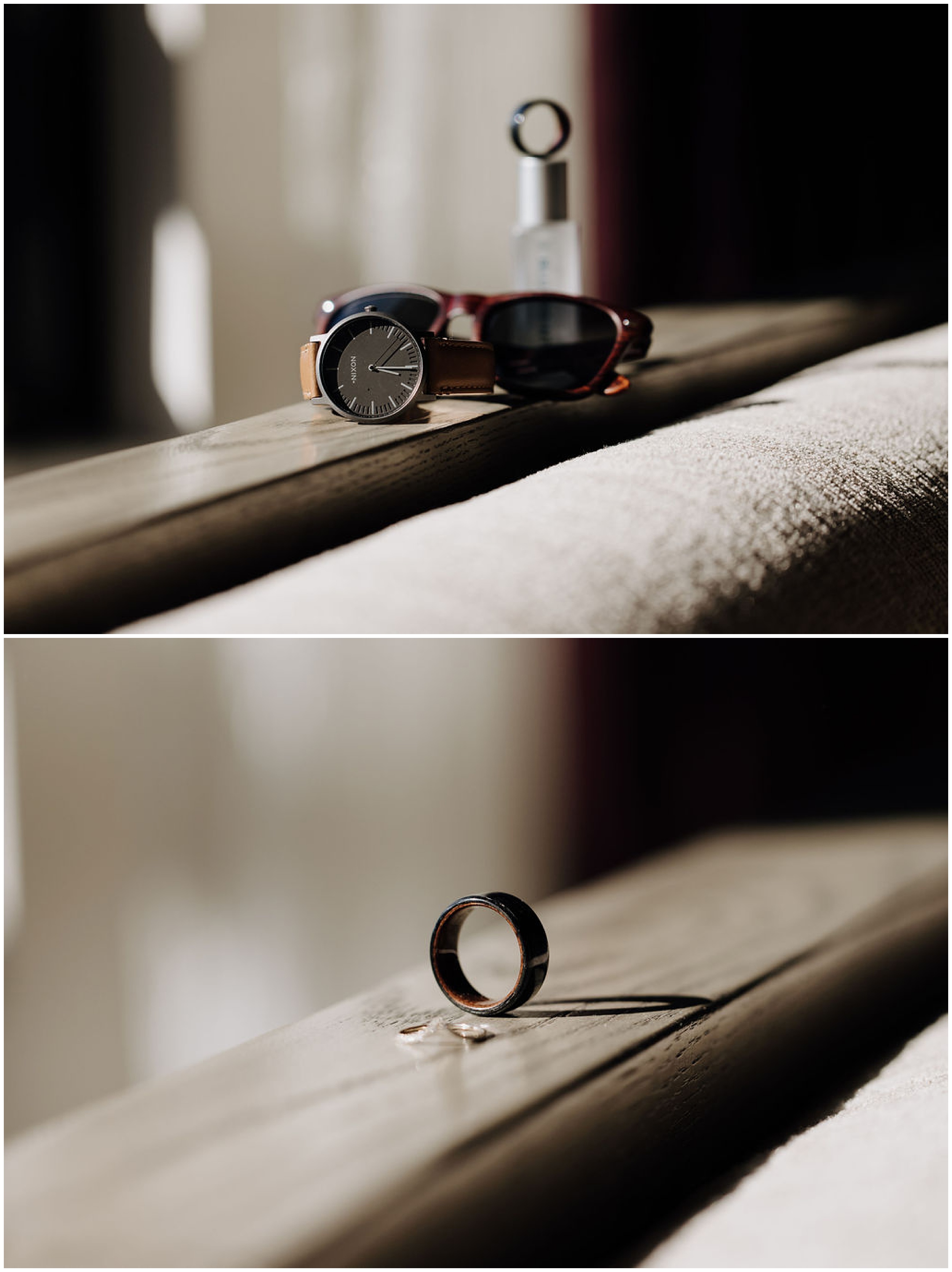 groom's watch and ring