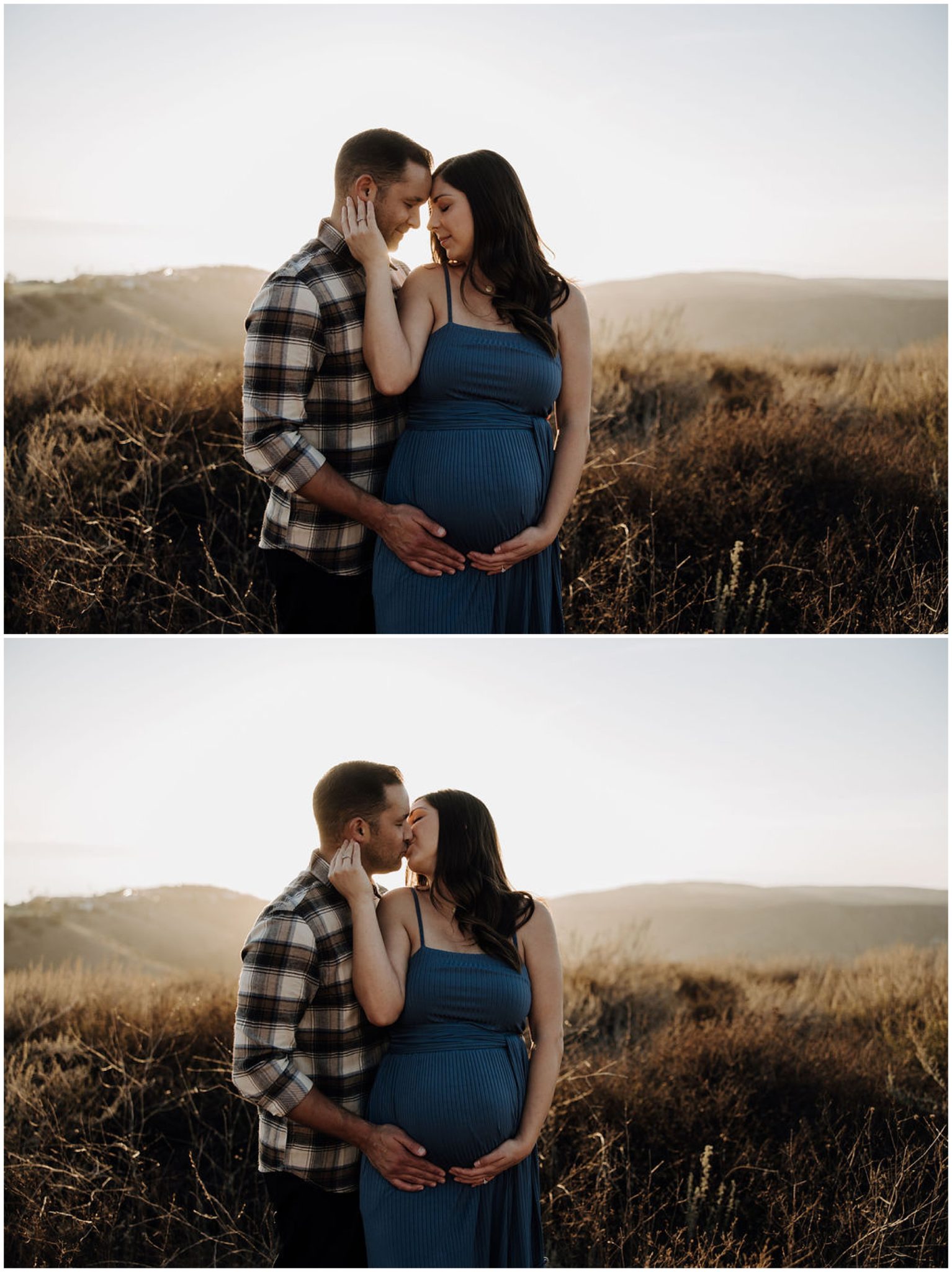 Sunset Maternity Photoshoot at Laguna Beach, CA - pagesstudio.com